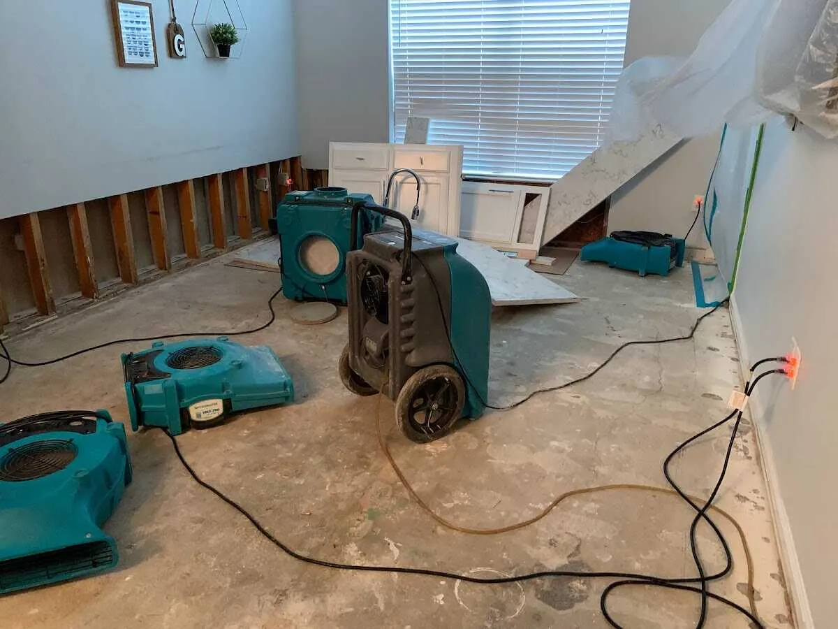 Dehumidifier in flood-cut room for Water Extraction & Removal in Blackman